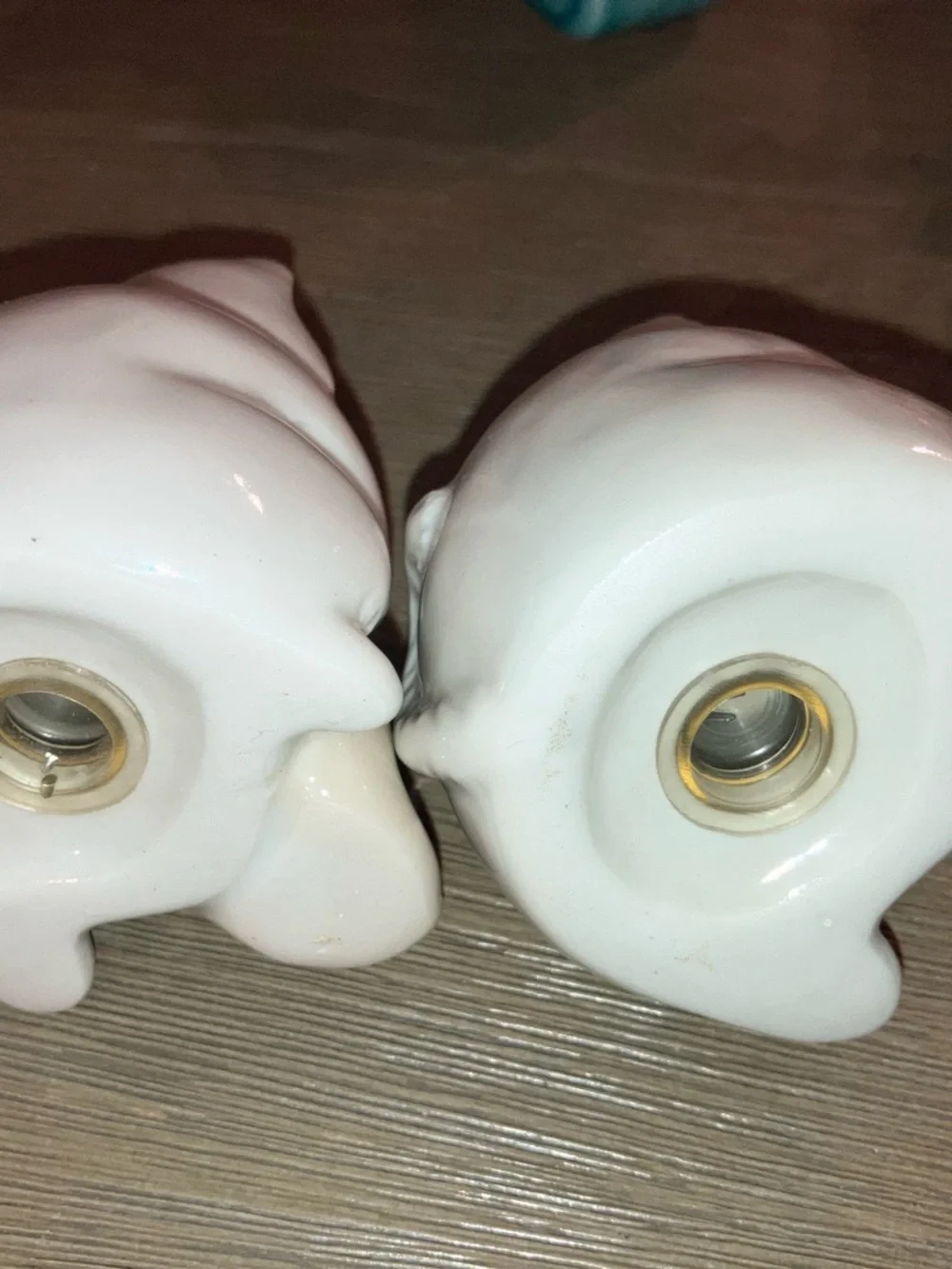 White Ceramic Cat Salt and Pepper Shakers - Set of 2